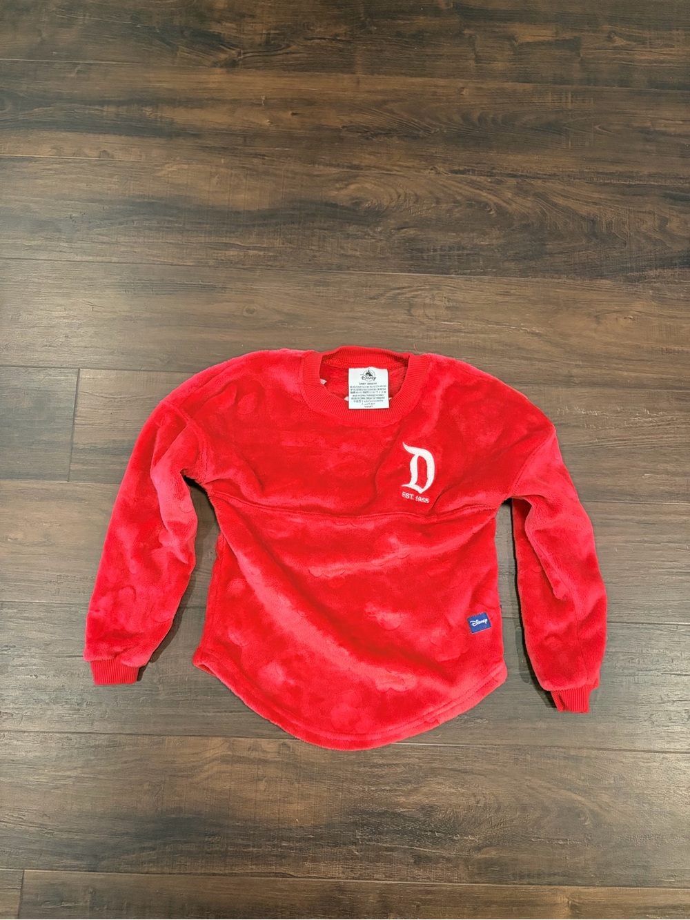 Disneyland Mickey Red Plush Spirit Jersey Holiday Kids XS 4
